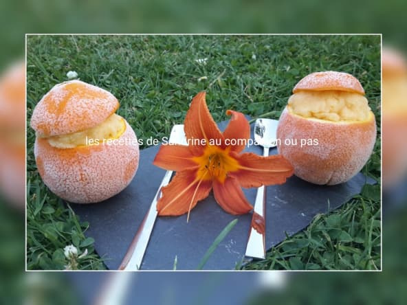 Orange givrée recette facile et rapide sans sorbetière