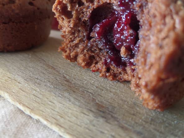 Mini Brownies au coeur de cassis