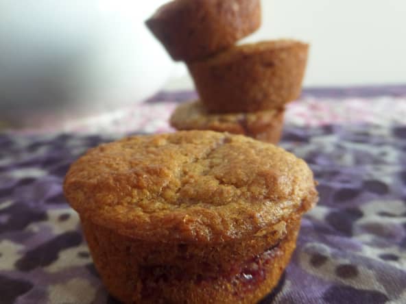 Muffins aux amandes et aux framboises