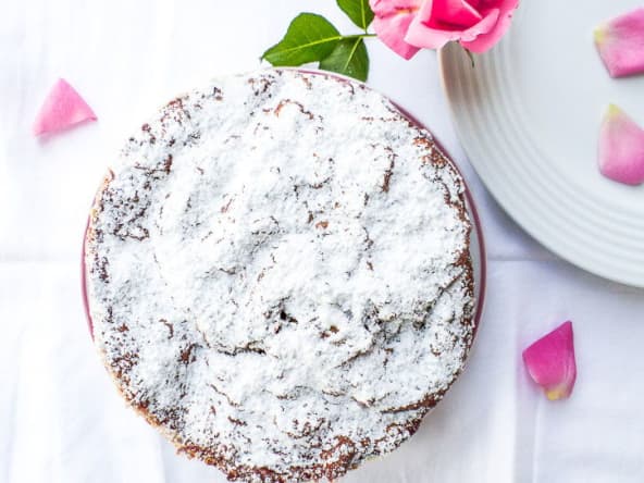 Moelleux à la courgette, pommes et fève tonka vegan