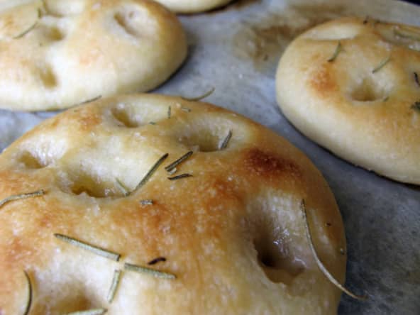 Mini focaccia moelleuse