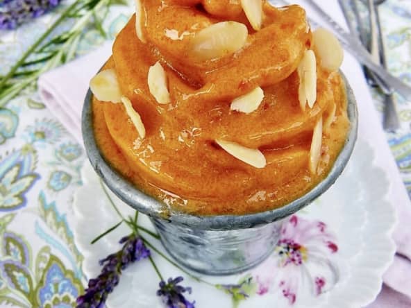 Sorbet abricot amande sans sorbetière