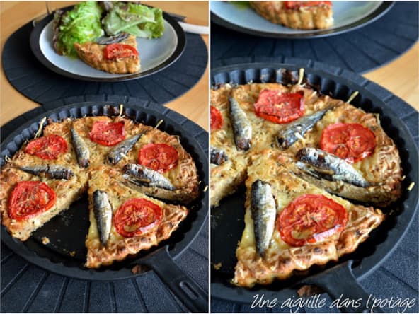 Pudding de pain anti-gaspi aux sardines et tomates