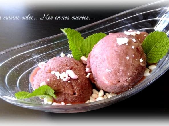 Glace aux cerises et à l'huile d'olive