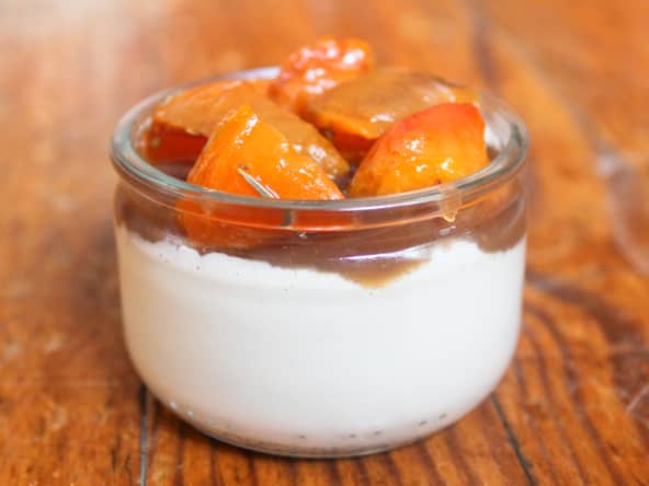 Panna cotta gourmande : abricots et crème de marrons