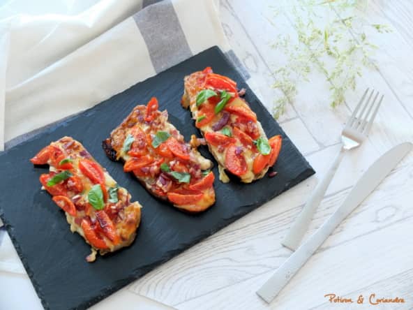 Aubergines façon bruschetta