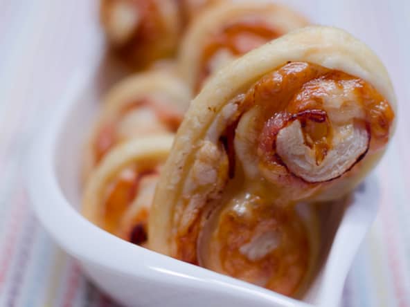 Palmiers au jambon blanc et à l'emmental