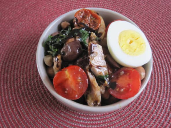 Salade de haricots borlotti et poulet