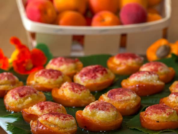 Abricots rôtis amandine (amandes et vanille)