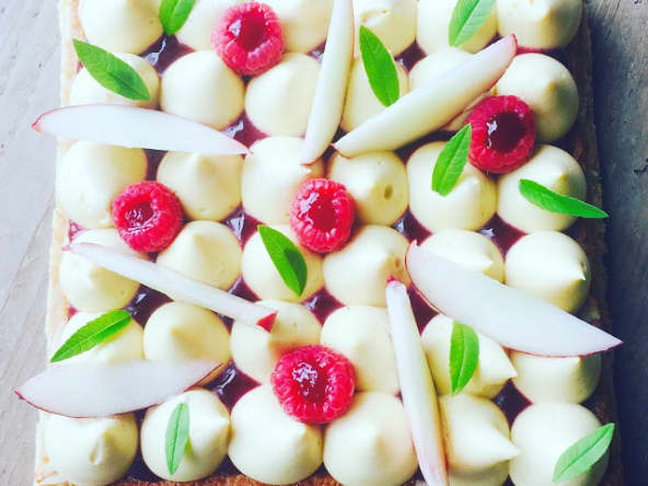 Fantastik pêches, framboises d’après Christophe Michalak