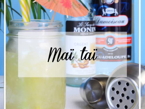 Cocktail Maï taï au rhum et citron vert