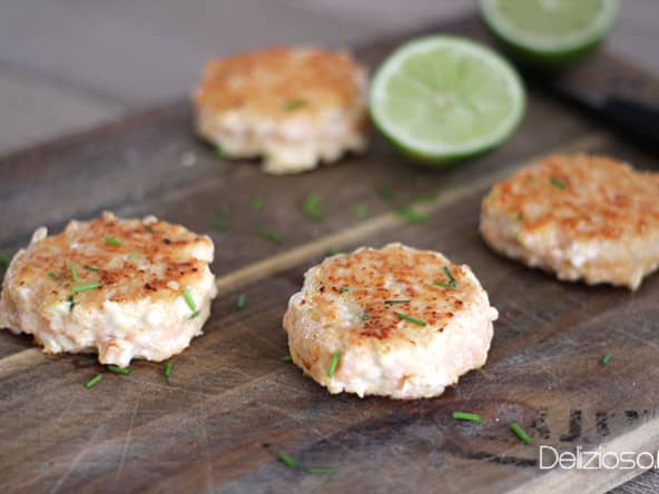 Petits steacks hachés de saumon pour les enfants ou l'apéro