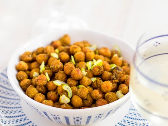 Pois chiches grillés aux épices pour l’apéro