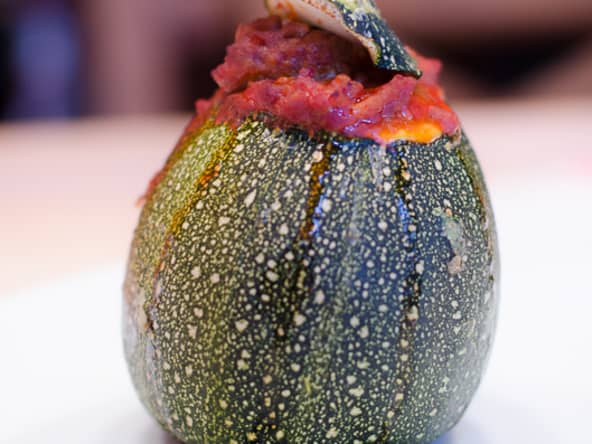 Courgettes rondes farcies à la bolognaise