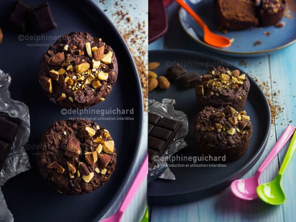 Muffins chocolat moelleux et vegan