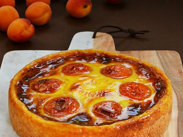Prèparation du flan pâtissier aux abricots