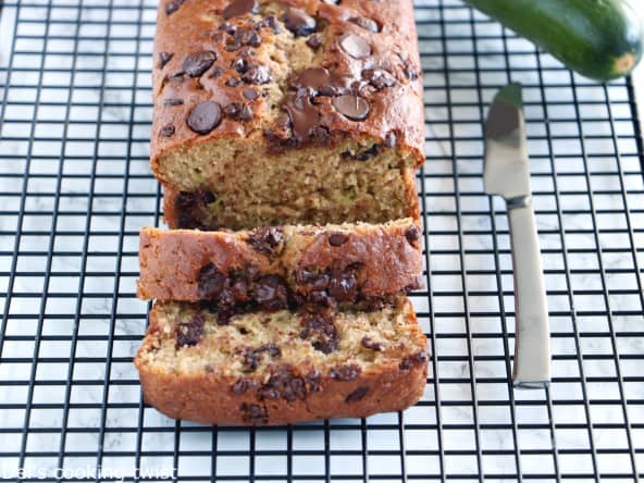 Zucchini bread (cake à la courgette) aux pépites de chocolat