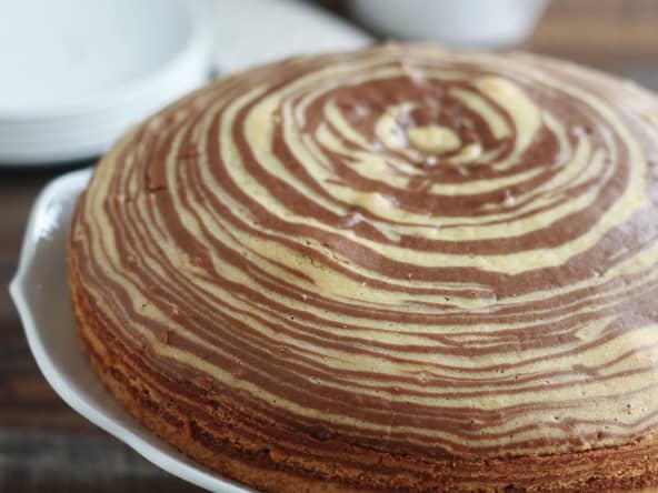 Gâteau zébré au chocolat (gâteau tigré)