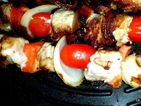 Brochettes grillées de porc