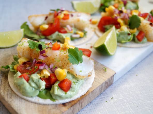 Tostatad mexicaines au cabillaud
