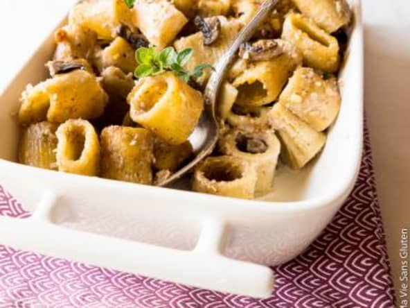 Gratin de pâtes sans gluten aux champignons spécial lunch box 