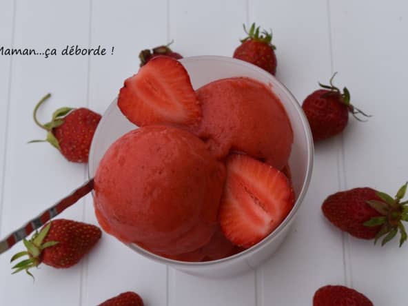 Sorbet à la fraise selon Michalak 