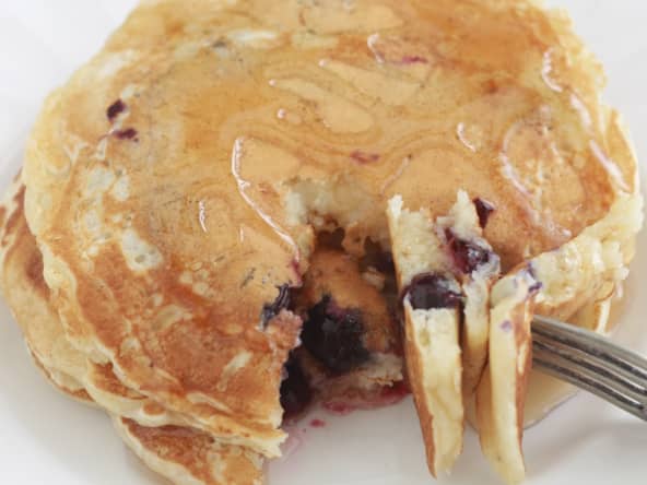 Pancakes aux myrtilles (bleuets) 