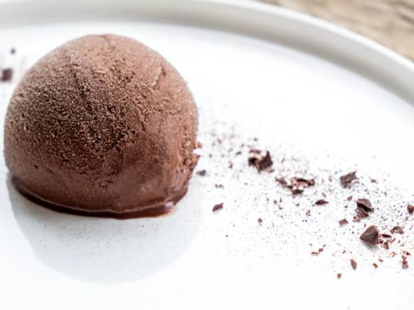 Sorbet au chocolat fait maison