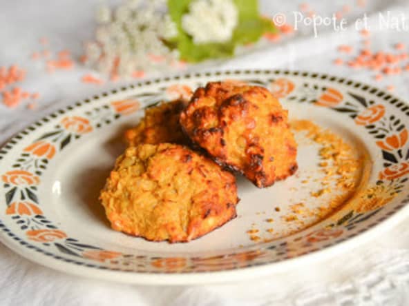Croquettes de patates douces et lentilles corail au curry