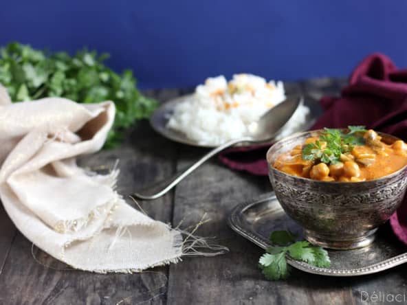 Curry bien épicés aux pois chiches et aux blettes