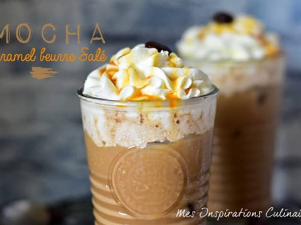 Café mocha ultra frais au caramel beurre salé