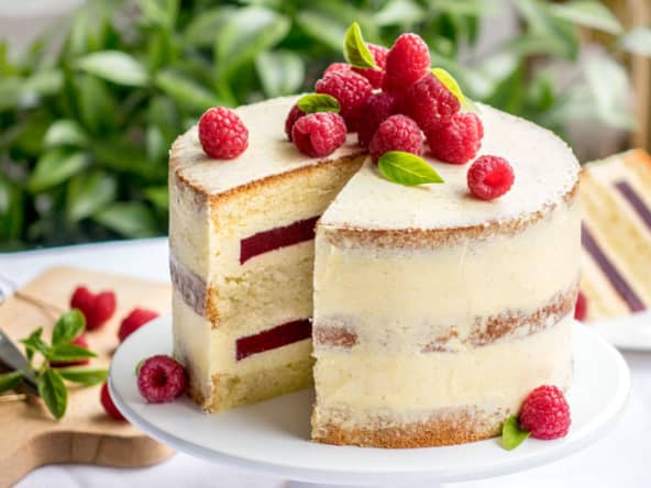 Layer cake aux framboises