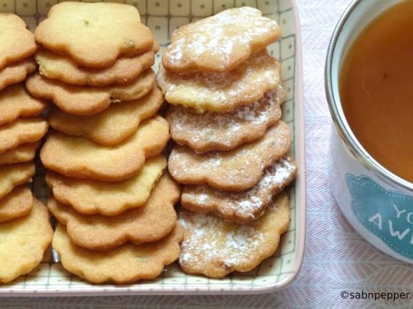 Biscuits citron vert basilic