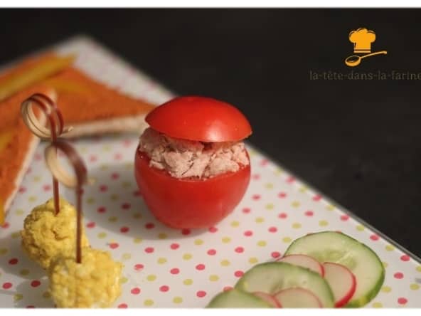 Tomate Farcie au pâté Hénaff pour l'apéritif
