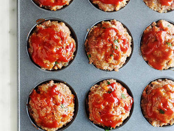 Mini pains de viande hachée aux légumes moelleux et juteux