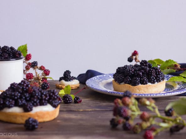 Tarte aux mûres végane