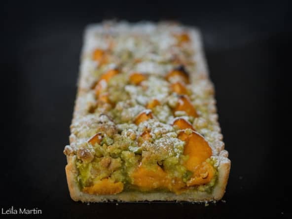 Tarte streusel d’été abricot pistache