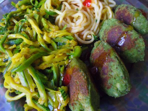 Boulettes vegan de pois-chiches aux épinards