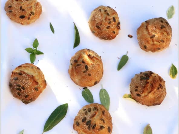 Petits pains aux graines, sans pétrissage