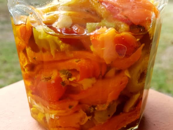 Poivrons confits à l’huile d’olive