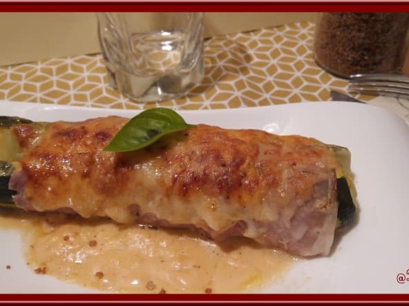 Courgettes au Jambon et sauce Aurore