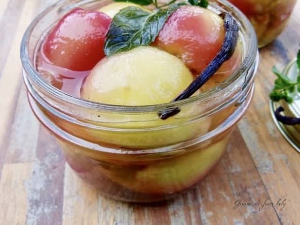 Pêche au sirop de vanille, menthe-chocolat