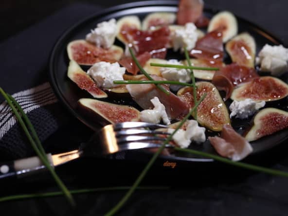 Carpaccio de figues mozzarella et jambon de Parme