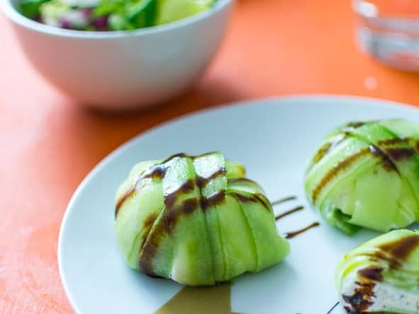 Domes de concombres au fromage frais