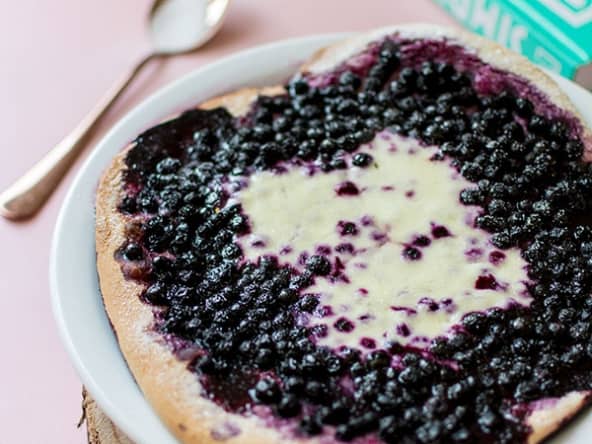 Tarte aux myrtilles et au sucre