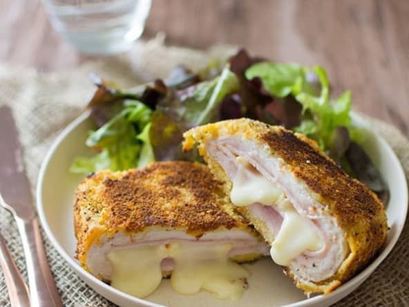 Cordons bleus de dinde et fromage reblochon faits maison