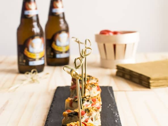 Tortilla aux poivrons rouges pour l'apéritif