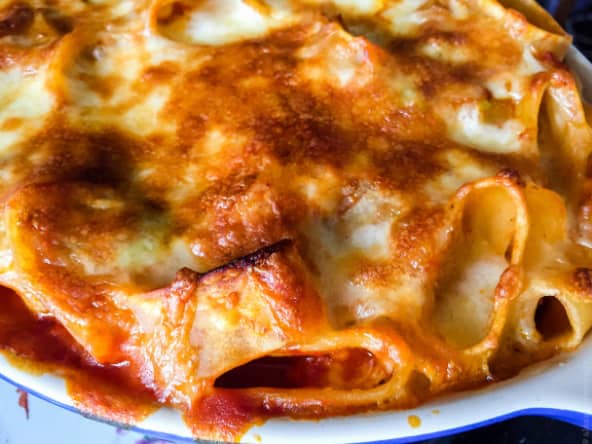 Pasta al forno (pâtes gratinées à la tomate)