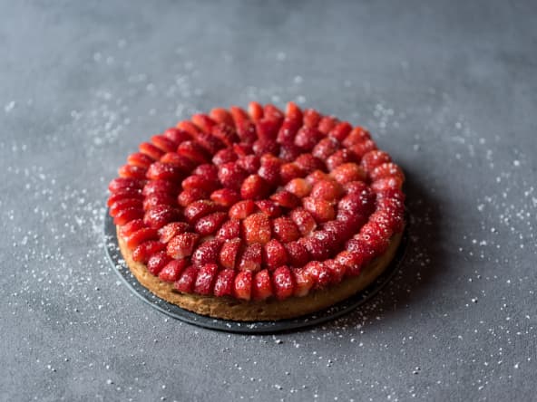 Tarte aux fraises revisitée citron et noisette