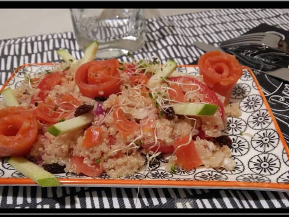 Salade de Quinoa à la truite et Granny Smith